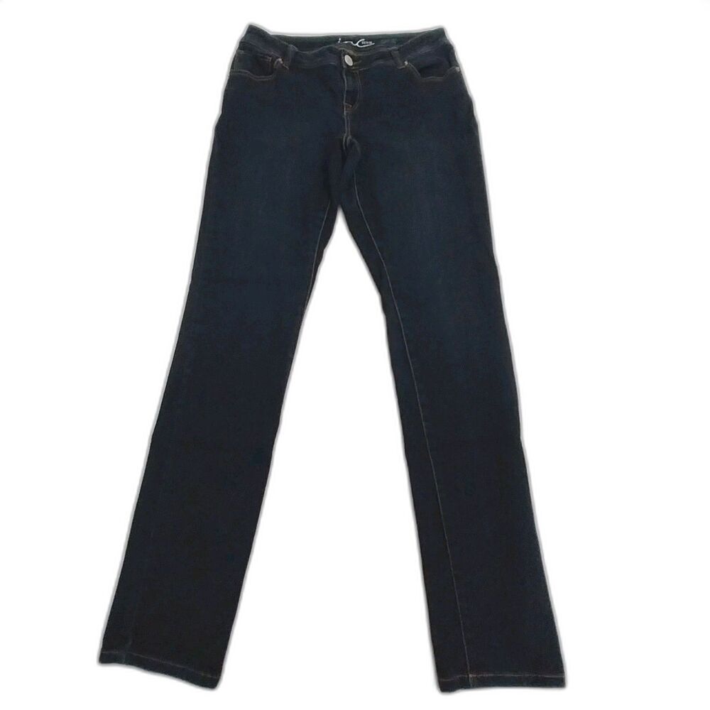Ink Denim Jeans Womens Size 10L Skinny Leg Curvy Fit Stretch  Dark Blue #E28